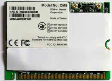 CM9 802.11a/b/g Mini PCI